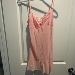 Elegant Pink Lace Nightgown